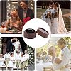 Walnut Wooden Engagement Ring Boxes CON-WH0072-87-7
