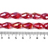 Transparent Electroplate Glass Beads Strands EGLA-N013-T6mm-B12-4