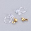 304 Stainless Steel Clip-on Earring Component STAS-L238-081G-2