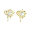 Rack Plating Alloy Glass Pendants FIND-Z054-03G-1