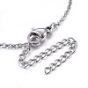 304 Stainless Steel Pendant Necklaces NJEW-H496-02-4