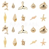 Ocean Theme Brass Pendants KK-SC0001-54G-1