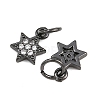 Brass Micro Pave Cubic Zirconia Pendants ZIRC-K070-41B-2