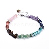 Chakra Jewelry Natural & Synthetic Gemstone Chip Anklets AJEW-AN00269-1