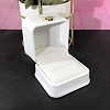 2Pcs PU Leather Ring Gift Boxes LBOX-CL0001-03-3