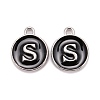 Platinum Plated Alloy Charms ENAM-S118-02S-P-1