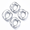 Opaque Spray Painted Acrylic Linking Rings OACR-S021-25A-B02-1