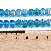 Electroplate Transparent Glass Beads Strands EGLA-B011-08A-AB07-4