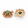 Rack Plating Brass Micro Pave Clear Cubic Zirconia Pendants KK-T060-61C-RS-3