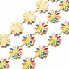 304 Stainless Steel & Enamel Link Chains CHS-Q004-001J-NF-1