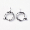 Tarnish Resistant 304 Stainless Steel Smooth Surface Spring Ring Clasps STAS-E143-03B-P-1