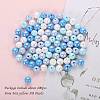 400Pcs 4 Colors Opaque Acrylic Beads MACR-SZ0001-79D-2