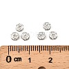 Rack Plating Brass Crystal Rhinestone Rondelle Space Beads RB-D303-S-2