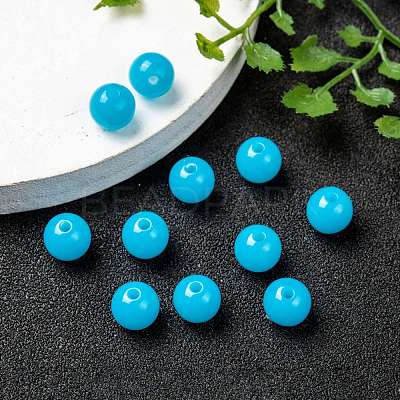 Fluorescent Acrylic Beads MACR-R517-8mm-10-1