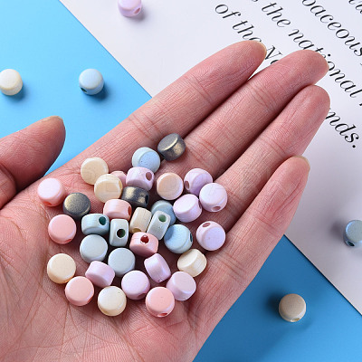 Spray Painted Acrylic Beads MACR-S373-05J-1