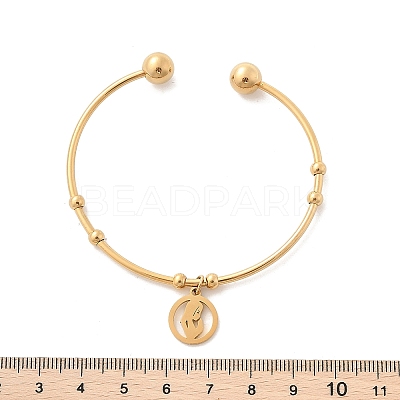 PVD Vacuum Plating 201 Stainless Steel Cuff Bangles BJEW-M284-20G-1-1