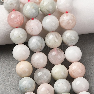 Natural Morganite Round Bead Strands G-I159-10mm-1