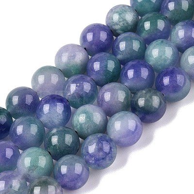 Dyed Natural White Jade Beads Strands G-T138-8mm-210-11-1