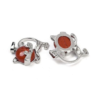 Natural Red Jasper Kitten Pendants G-J386-C17-16-1
