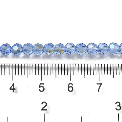 Electroplate Transparent Glass Beads Strands EGLA-A035-T4mm-L14-1