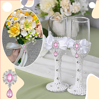 16Pcs Alloy Rhinestone Cabochons ALRI-FG0001-05D-1