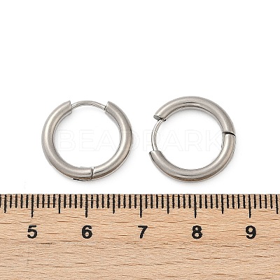 202 Stainless Steel Huggie Hoop Earrings X-EJEW-F111A-16mm-P-1