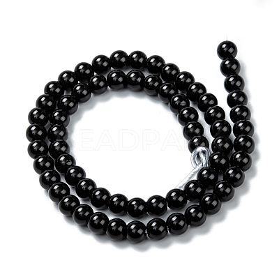 Natural Black Onyx Beads Strands G-Z024-02C-1