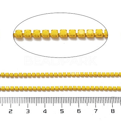 Iron Rhinestone Glass Cup Chain CH-U001-01W-1