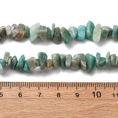 Natural Amazonite Chip Beads Strands G-M205-64-1-1