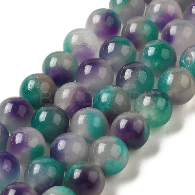 Natural Dyed White Jade Beads Strands G-M402-C04-19-1