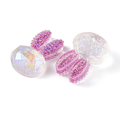Transparent Epoxy Resin Rabbit Head Decoden Cabochons CRES-M034-05C-1