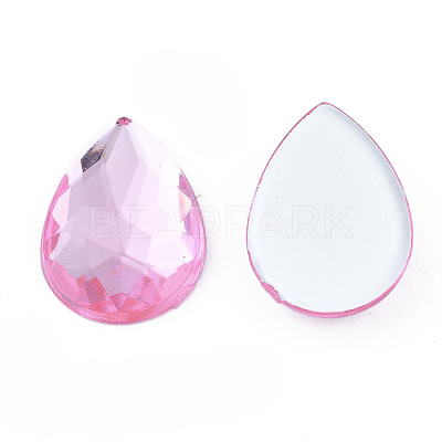 Acrylic Rhinestone Flat Back Cabochons GACR-Q010-10x14-04-1