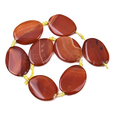 Natural Banded Agate Beads Strands G-P605-L02-06-1