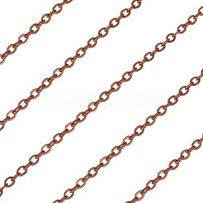 Brass Coated Iron Flat Cable Chains CH-TAC0007-01R-1