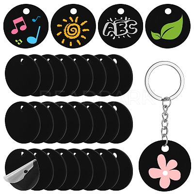 Opaque Acrylic Pendants SACR-WH0006-32B-02-1