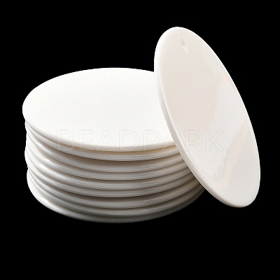 Porcelain Blank Big Pendants PORC-PW0001-100-1