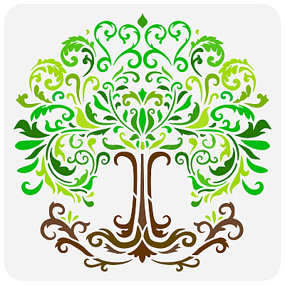 PET Hollow Out Drawing Painting Stencils DIY-WH0391-0383-1