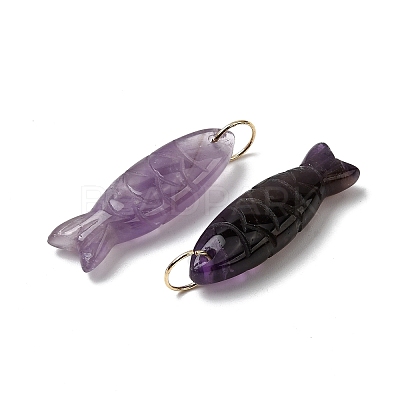 Natural Amethyst Carved Pendants G-G314-01G-08-1
