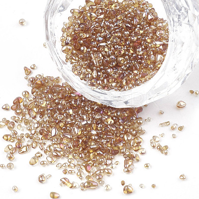 Plated Glass Seed Beads SEED-S016-01-1