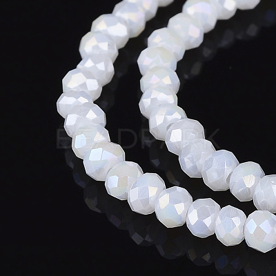 Electroplate Glass Bead Strands GLAA-F001-3x2mm-30L-1