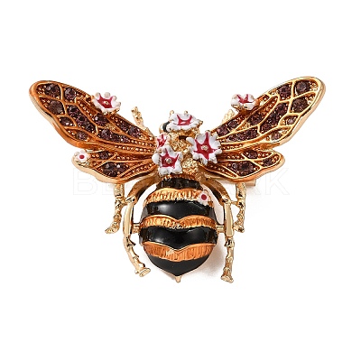 Bee with Flower Enamel Pins RB-CBAC813-01G-01-1