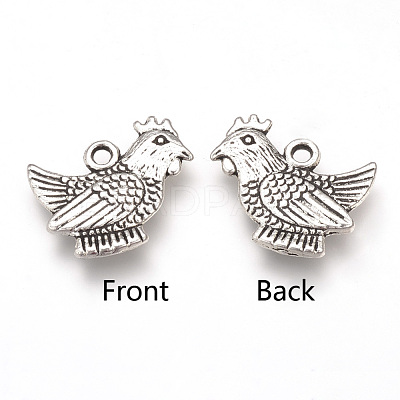 Tibetan Style Alloy Pendants TIBEP-T002-10AS-NR-1
