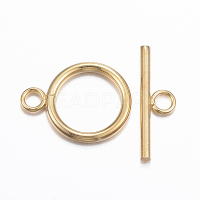 304 Stainless Steel Toggle Clasps X-STAS-H380-05G-1