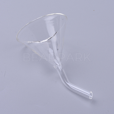 Transparent Glass Funnel Hopper AJEW-WH0104-46C-1