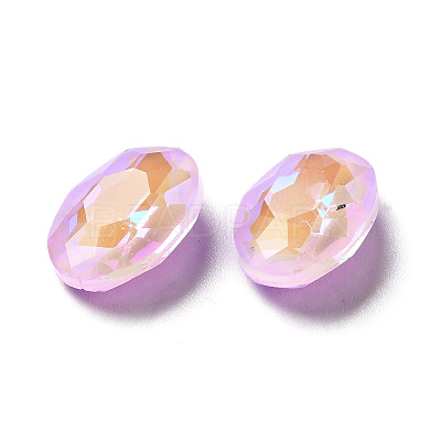 Mocha Fluorescent Style Glass Rhinestone Cabochons GGLA-M005-01A-371MK-1
