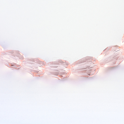 Transparent Glass Bead Strands X-GLAA-R024-6x8mm-08-1