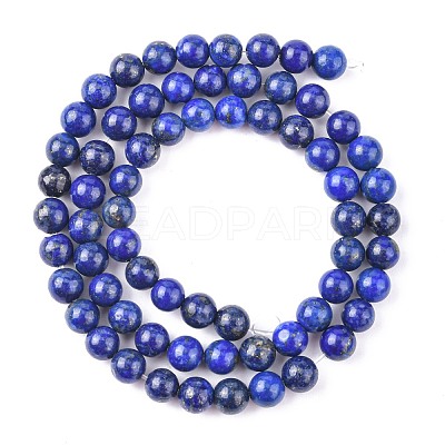 Natural Lapis Lazuli Beads Strands X-G-G099-6mm-7-1