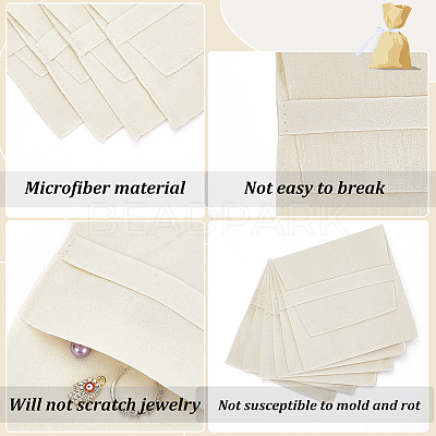 Double-Sided Faux Suede Jewelry Flap Pouches X-TP-WH0007-09B-1