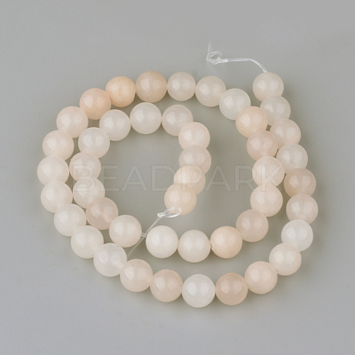Natural Pink Aventurine Gemstone Round Bead Strands X-G-R288-6mm-1