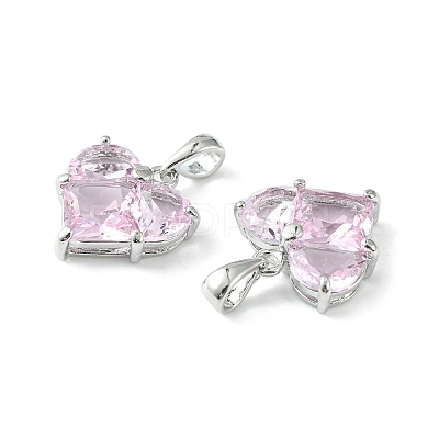 Brass Micro Pave Cubic Zirconia Charms KK-L208-03P-04-1